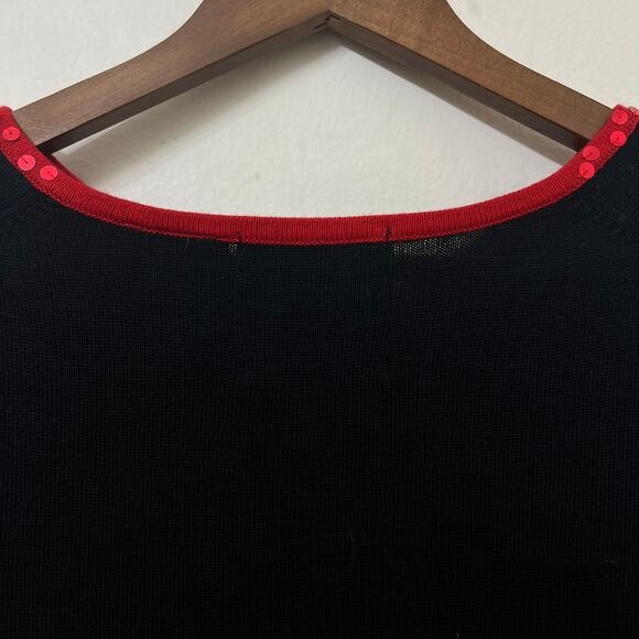 Vintage Michael Simon Womens Christmas Knit Sweater Large Sequin Presents Gifts - Picture 10 of 10